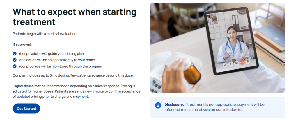 What to Expect From Physician-Guided Weight Care 1 Graphic: what to expect when starting physician-guided weight care, including medical evaluation, physician guidance, delivery, and ongoing monitoring.