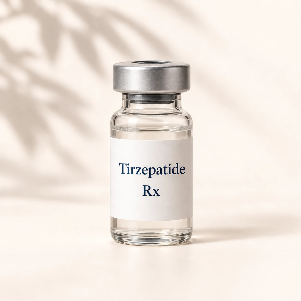 Tirzepatide vial, illustrative only
