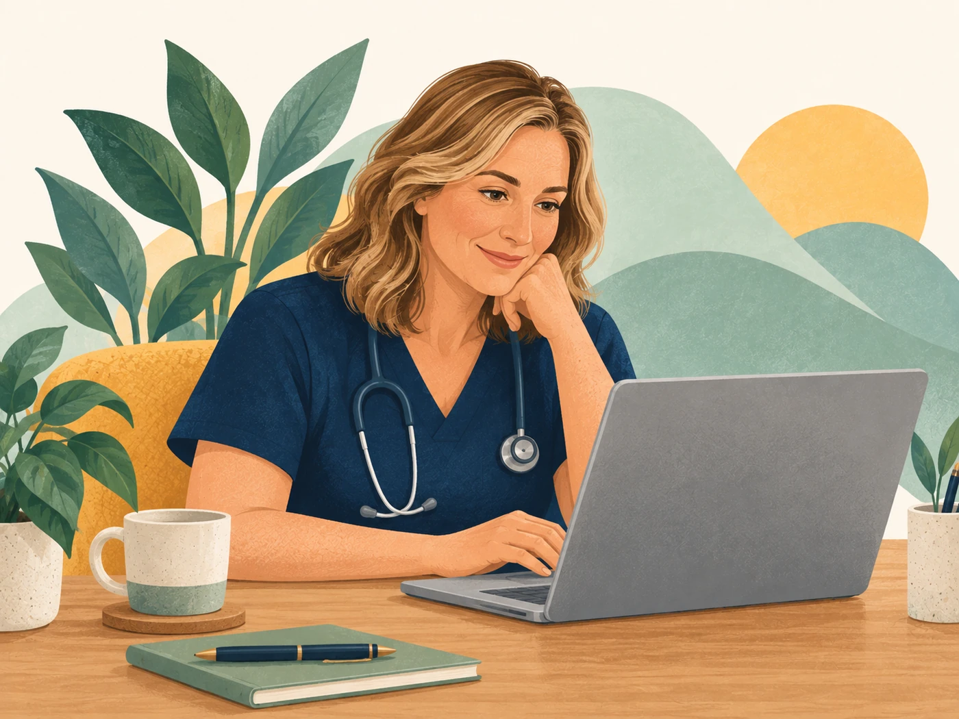 Licensed provider reviewing patient information
